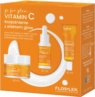 FlosLek Laboratorium Go For Glow Vitamin C - Подарочный набор с осветляющим эффектом