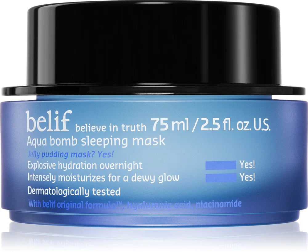 belif Aqua Bomb Sleeping Mask - Интенсивная увлажняющая ночная маска, 75 мл