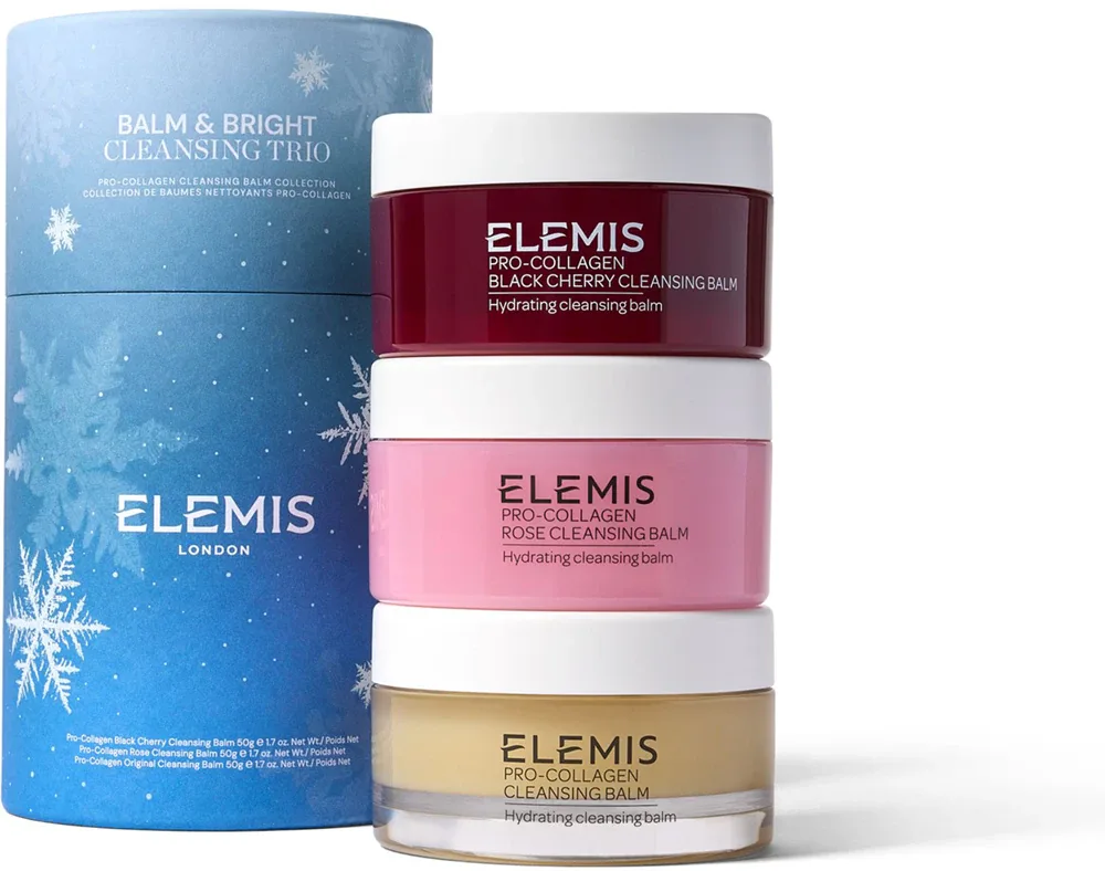 Elemis Holiday Collection Balm & Bright Cleansing Trio - Подарочный набор для лица