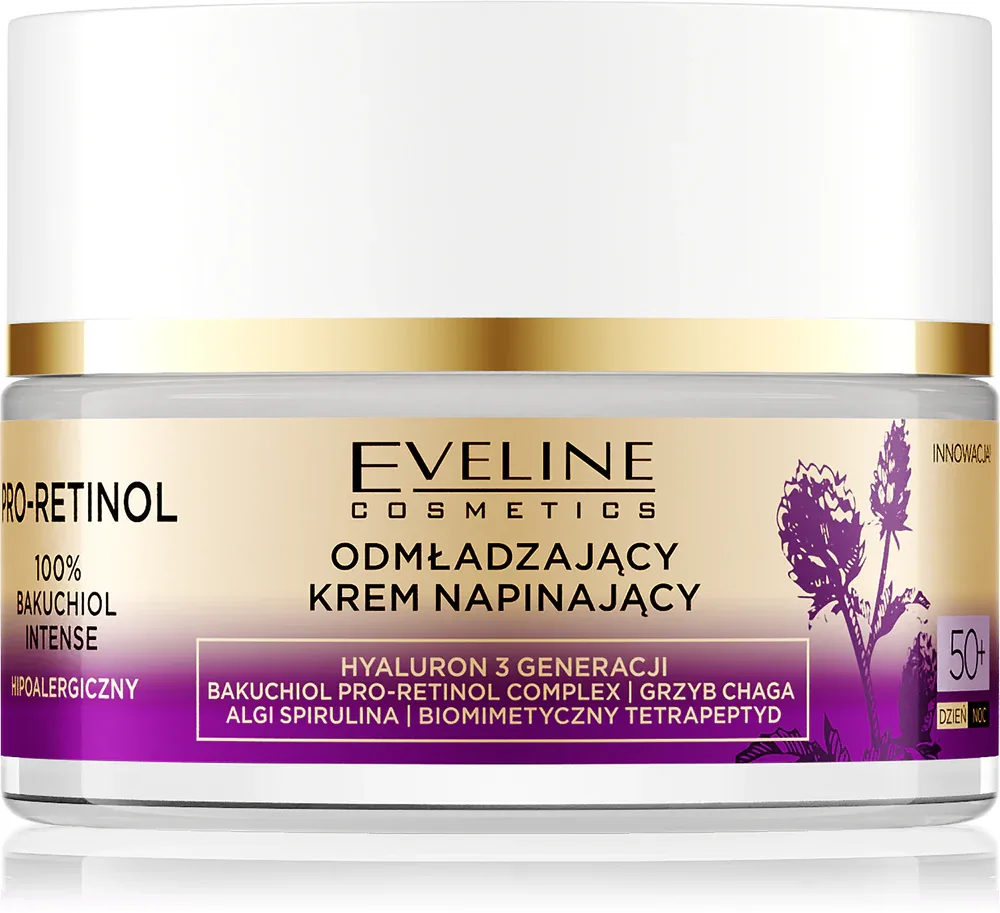 Eveline Cosmetics Pro-Retinol 100% Bakuchiol Intense - Укрепляющий антивозрастной дневной крем 50+, 50 мл