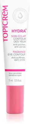 Topicrem UH FACE HYDRA+ Radiance Eye Contour - Розовый крем для глаз против темных кругов, 15 мл