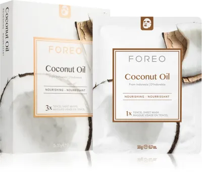FOREO Farm to Face Sheet Mask Coconut Oil - Питательная маска в тканевом листе, 3 мл