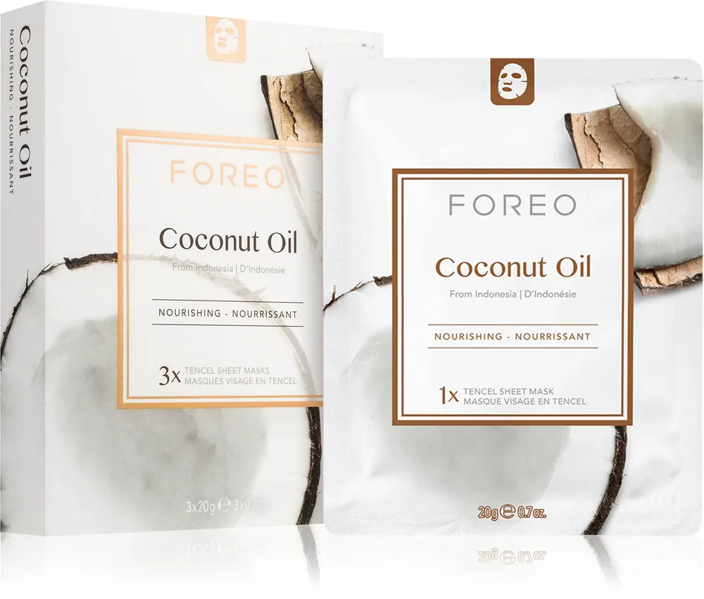 FOREO Farm to Face Sheet Mask Coconut Oil - Питательная маска в тканевом листе, 3 мл