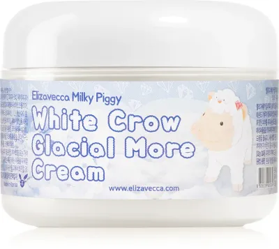 Elizavecca Milky Piggy White Crow Glacial More Cream - Розовый крем для лица, увлажняющий и осветляющий, 100 мл