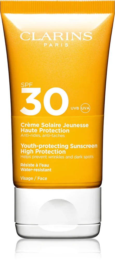 Clarins Youth-Protecting Sunscreen High Protection - Крем для загара лица SPF 30, 50 мл