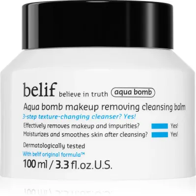 belif Aqua Bomb Makeup Removing Cleansing Balm - Очищающее молочко для снятия макияжа с увлажняющим действием, 100 мл