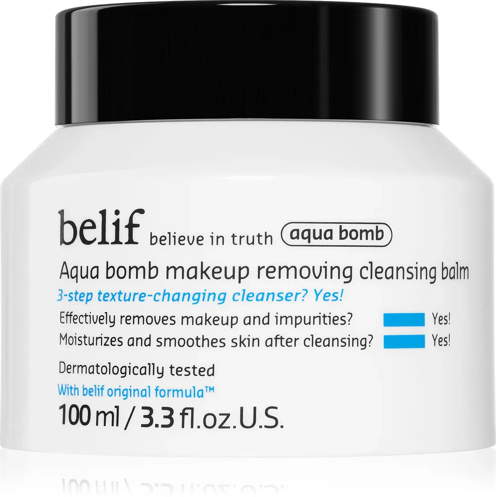 belif Aqua Bomb Makeup Removing Cleansing Balm - Очищающее молочко для снятия макияжа с увлажняющим действием, 100 мл