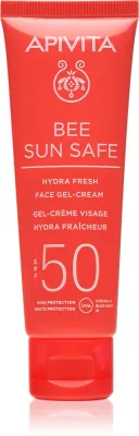 Apivita Bee Sun Safe Hydra Fresh Face Gel-Cream SPF50 - Увлажняющий крем-гель SPF 50, 50 мл