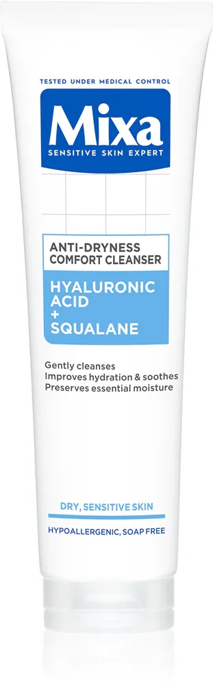 Гель для умывания Mixa Allantoin Restore Comfort Cleanser для сухой и чувствительной кожи, увлажняющий, 150 мл