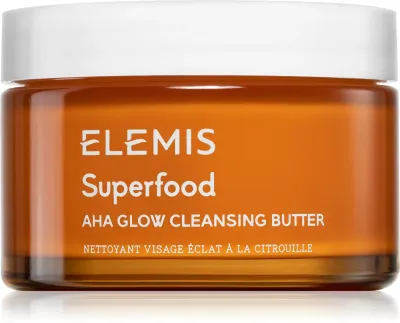 Elemis Superfood AHA Glow Cleansing Butter - Очищающая маска для лица с эффектом осветления, 90 мл