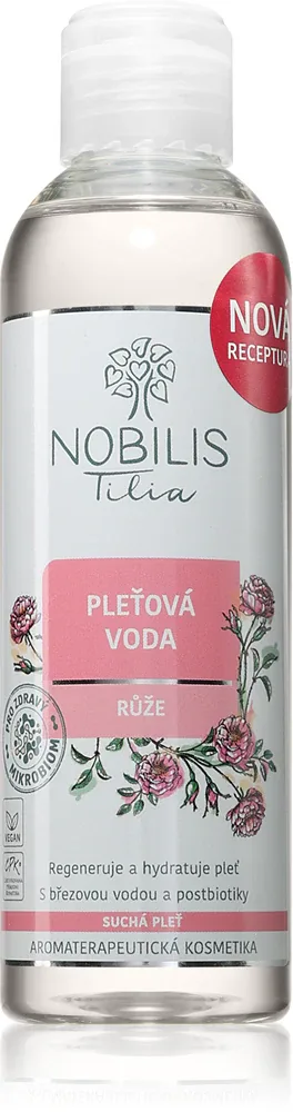 Nobilis Tilia Face Lotion Rose - Увлажняющая вода для лица против старения, 200 мл