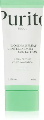 Purito Wonder Releaf Centella Daily Sun Lotion - Лёгкий защитный крем для лица SPF 50+, 60 мл