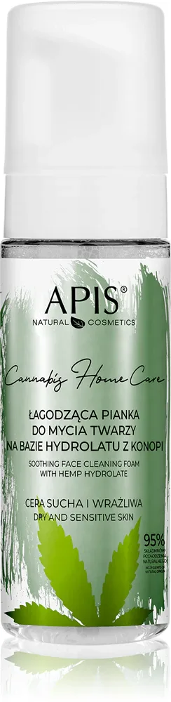 Apis Natural Cosmetics Cannabis Home Care - Пенка для очищения сухой и чувствительной кожи, 150 мл