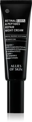Allies of Skin 0.05% Retinal & Peptides - Восстанавливающий ночной крем, 48 мл