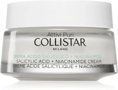 Collistar Attivi Puri Salicylic Acid + Niacinamide - Крем успокаивающий с салициловой кислотой, 50 мл