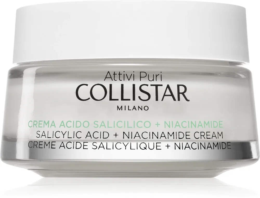 Collistar Attivi Puri Salicylic Acid + Niacinamide - Крем успокаивающий с салициловой кислотой, 50 мл