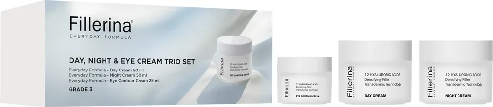 Fillerina Everyday Formula Day, Night & Eye Cream Trio Set - Набор против морщин для женщин, 1 шт