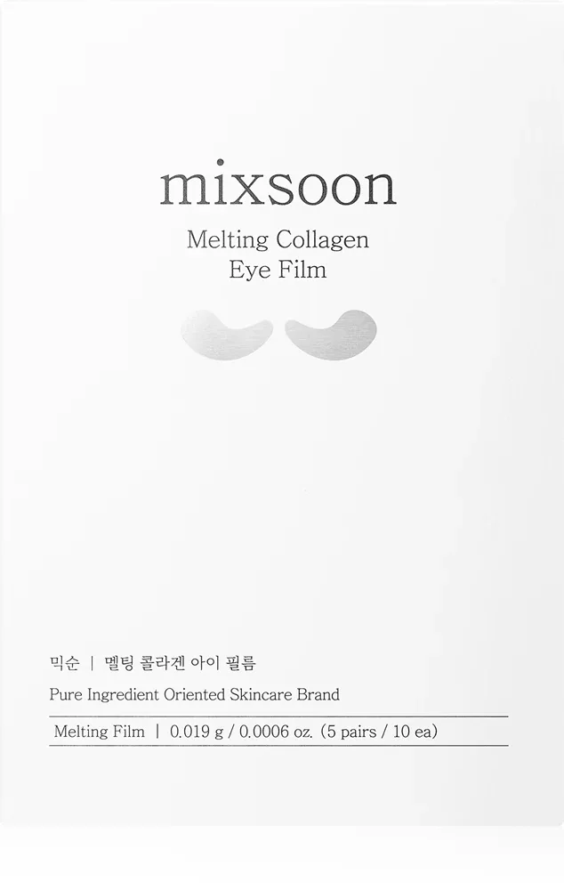 mixsoon Melting Collagen Eye Film - Маска для глаз с эффектом освещения в пластине для области вокруг глаз, 5 шт