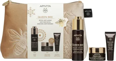 Apivita Queen Bee Gift Pouch - Подарочный набор против морщин, 1 шт