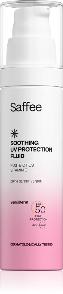 Saffee SensiDerm Soothing UV Protection Fluid - Солнцезащитный флюид для сухой и чувствительной кожи SPF 50, 50 мл