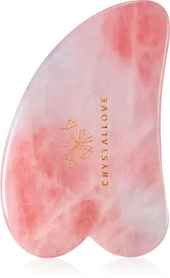 Пластина гуаша Crystallove Rose Quartz Gua Sha из розового кварца, 8,5 см, 1 шт