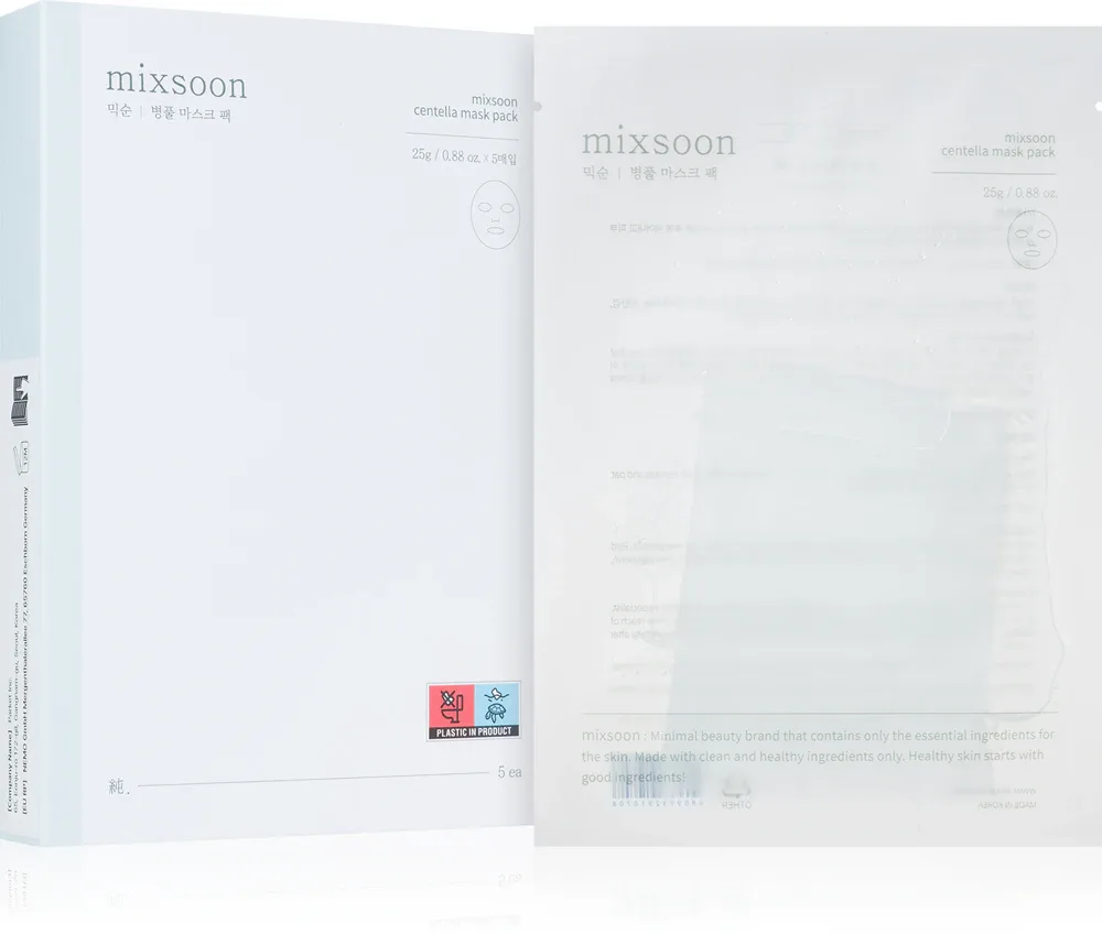 mixsoon Centella - Маска успокаивающая в листе, восстанавливающая защитный барьер кожи, 5 г