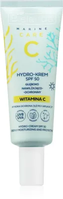 Bielenda C Marine Care Hydro-cream deeply moisturizing and protective SPF 50 - Увлажняющий защитный крем с витамином C, 40 мл