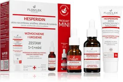 FlosLek Laboratorium Hesperidin - Подарочный набор для чувствительной кожи, 3 шт