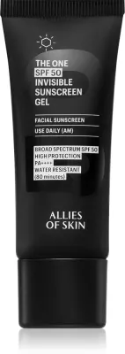 Allies of Skin Deluxe The One SPF 50 Invisible Sunscreen Gel - Крем для загара лица с высокой защитой от УФ-лучей SPF 50, 20 мл