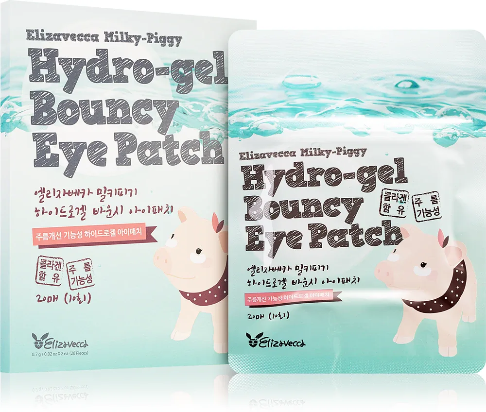 Elizavecca Milky Piggy Hydro-gel Bouncy Eye Patch - Маска для глаз с регенерирующим и увлажняющим эффектом, 20 шт