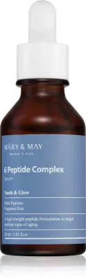 MARY & MAY 6 Peptide Complex - Сыворотка интенсивного восстановления с антивозрастным действием, 30 мл