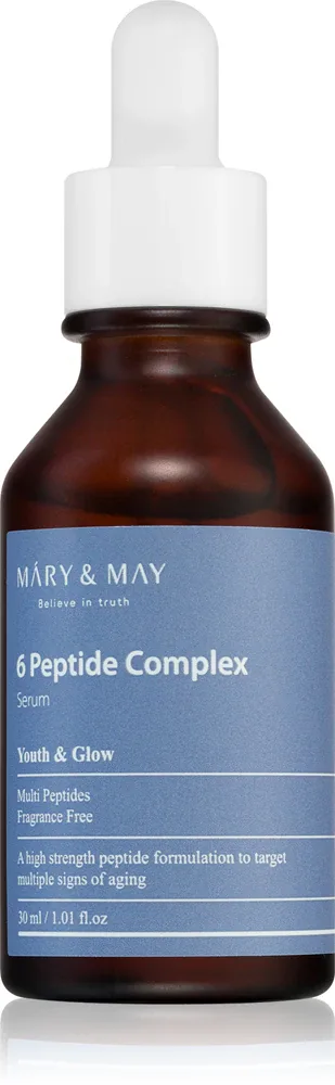 MARY & MAY 6 Peptide Complex - Сыворотка интенсивного восстановления с антивозрастным действием, 30 мл