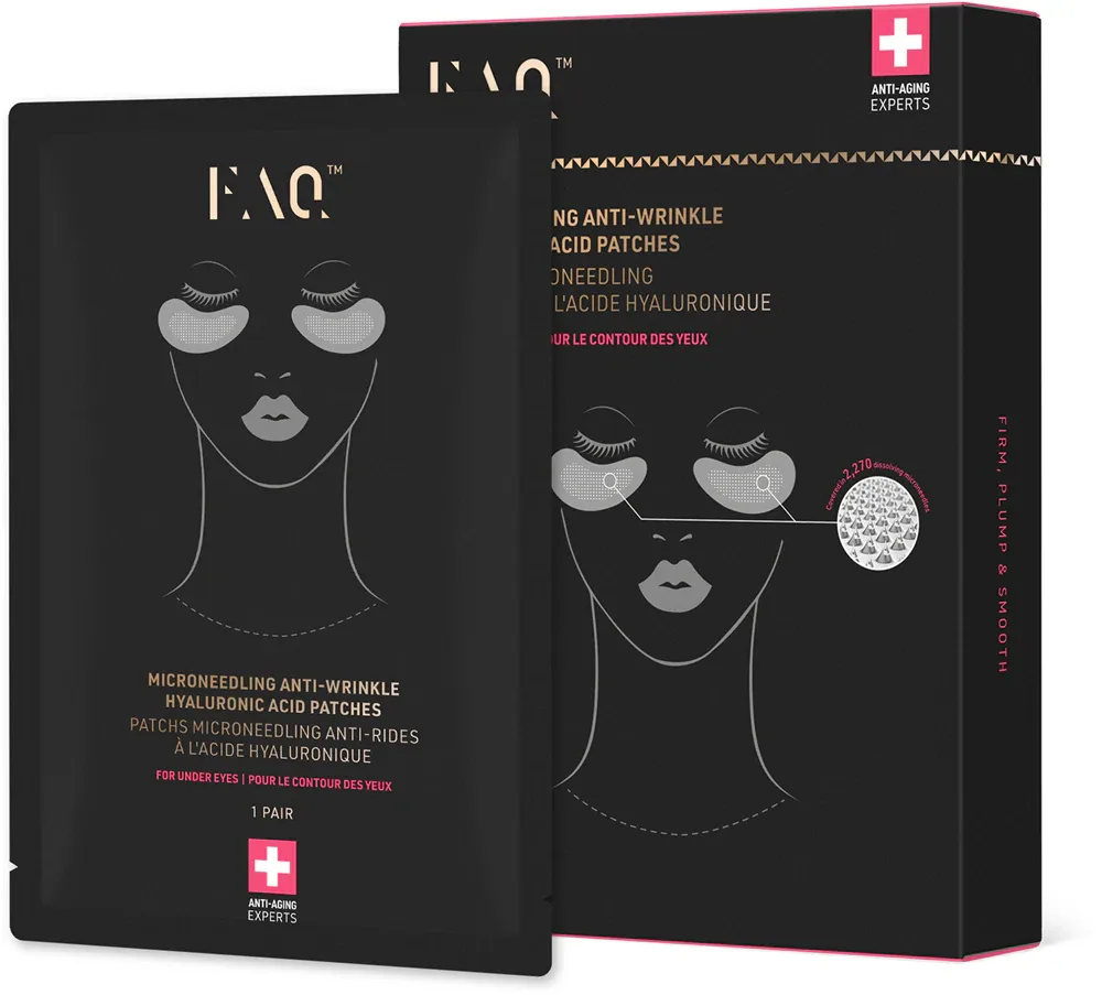 FOREO FAQ Microneedling Anti-Wrinkle - Маска для глаз с гиалуроновой кислотой, 3 шт