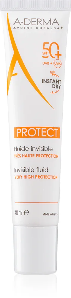 A-Derma Protect Invisible Fluid - Защитный флюид SPF 50+, 40 мл