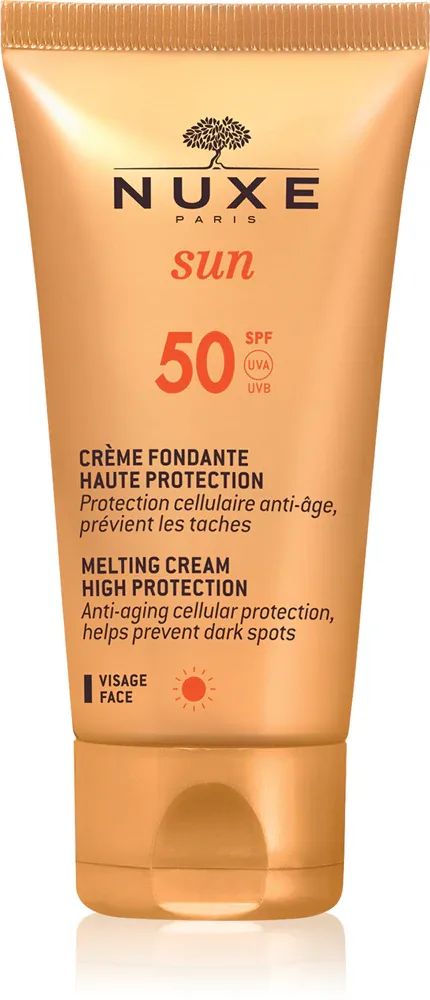 Nuxe Sun Melting Cream High Protection - Крем для загара лица SPF 50, 50 мл