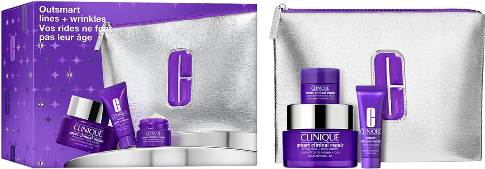 Clinique Holiday Outsmart Lines + Wrinkle - Праздничный набор против морщин для глаз, 1 шт