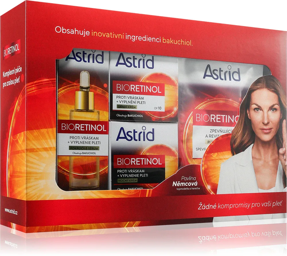 Astrid Bioretinol Set - Подарочный набор для зрелой кожи, 4 шт