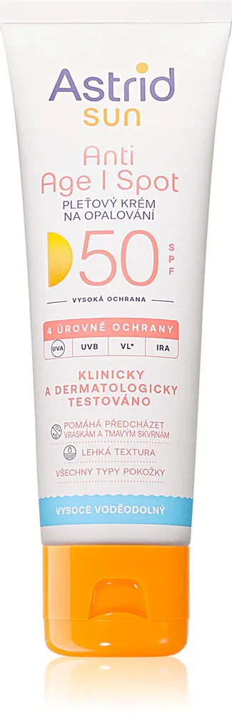 Astrid Sun - Крем для загара лица против старения кожи SPF 50, 50 мл