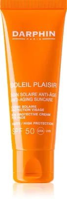 Darphin Soleil Plaisir Face SPF50 - Крем для загара лица SPF 50, 50 мл