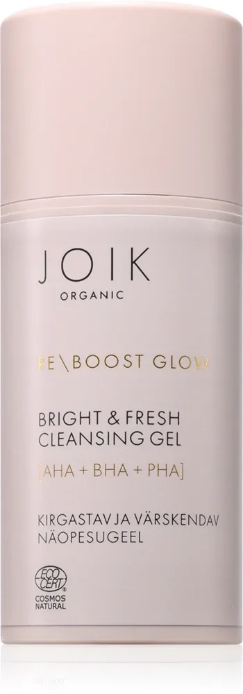 JOIK Organic Re-Boost Glow - Освежающий гель для очищения лица с эффектом пилинга, 100 мл