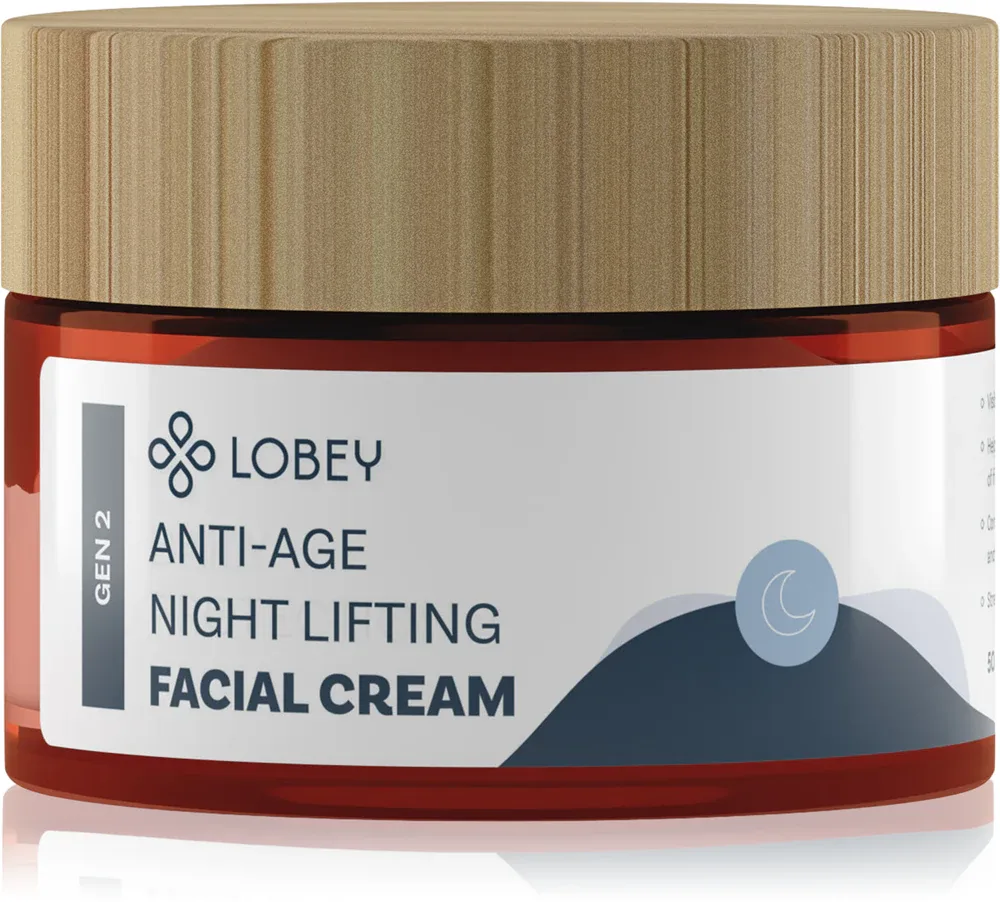 Lobey Skin Care Anti-Age Night Facial Cream - Крем для лица, разглаживающий ночью, 50 мл