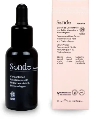 Sendo Nourish Concentrated Face Serum with Hyaluronic Acid & Phytocollagen - Крем для лица с гиалуроновой кислотой и фитоколлагеном, 25 мл