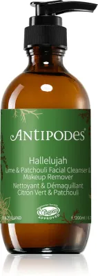 Antipodes Hallelujah Lime & Patchouli - Очищающий гель для снятия макияжа для лица, 200 мл