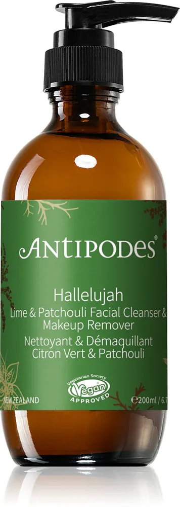 Antipodes Hallelujah Lime & Patchouli - Очищающий гель для снятия макияжа для лица, 200 мл