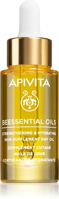 Apivita Beessential Oils Strengthening & Hydrating Day Oil - Розовое масло для лица, интенсивно увлажняющее, осветляющее, 15 мл