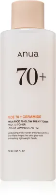 Тоник для лица Anua Rice 70+ Glow Milky Toner увлажняющий, с ниацинамидом и пантенолом, 250 мл