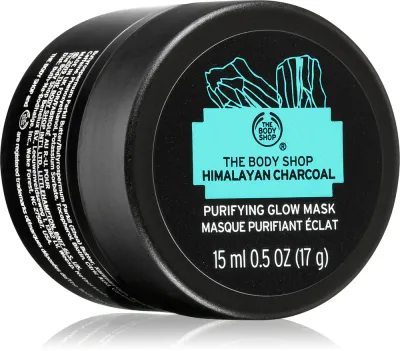 The Body Shop Himalayan Charcoal Purifying Glow Mask - Маска для лица очищающая и осветляющая для жирной и проблемной кожи, 15 мл