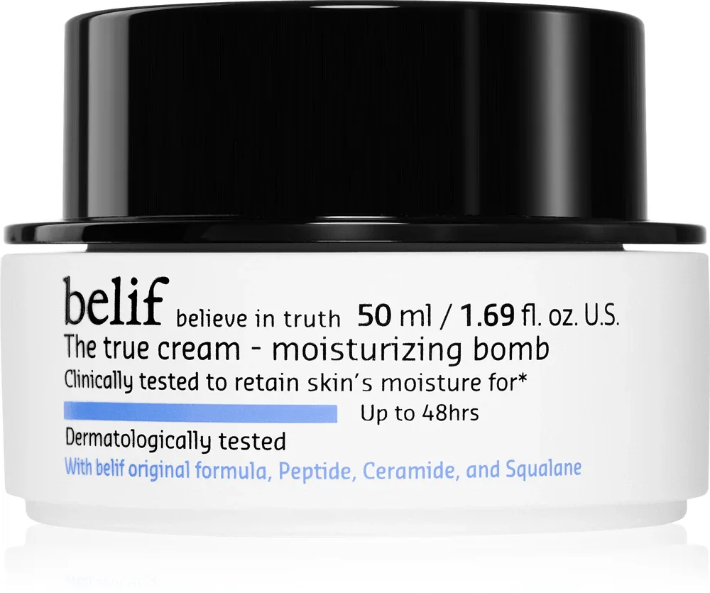 belif The True Cream Moisturizing Bomb - Увлажняющий крем с керамидами и пептидами, 50 мл