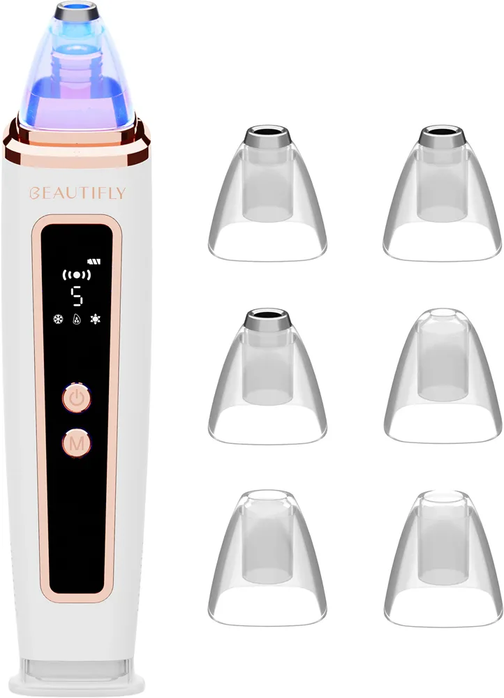 Аппарат для очищения кожи лица Beautifly B-Derma Ice, вакуумный, со световой терапией, 1 шт