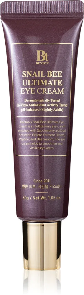 Benton Snail Bee - Увлажняющий и разглаживающий крем для глаз для чувствительной и аллергической кожи, 30 г